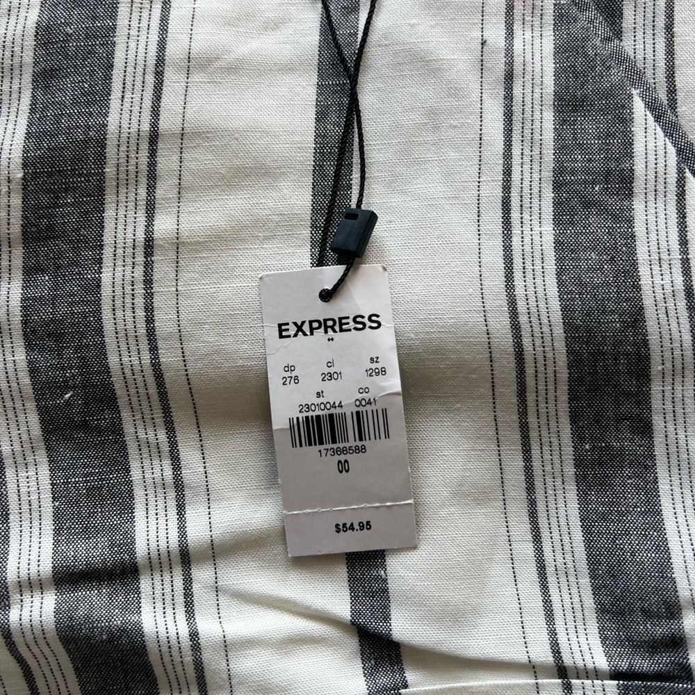 Express Linen MIDI Mid Rise Shorts - Picture 3 of 5